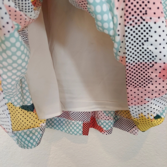 1 State Mini Skirt Polka Dot Print Side Zip Multi Color Sz S - Picture 10 of 12